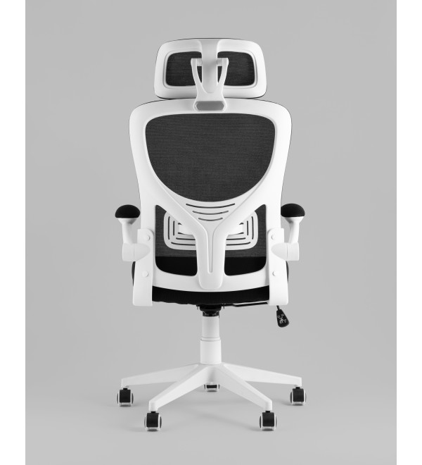 Кресло офисное TopChairs Airone белый с черной сеткой