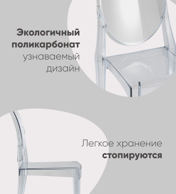 Стул Victoria Ghost NEW янтарный