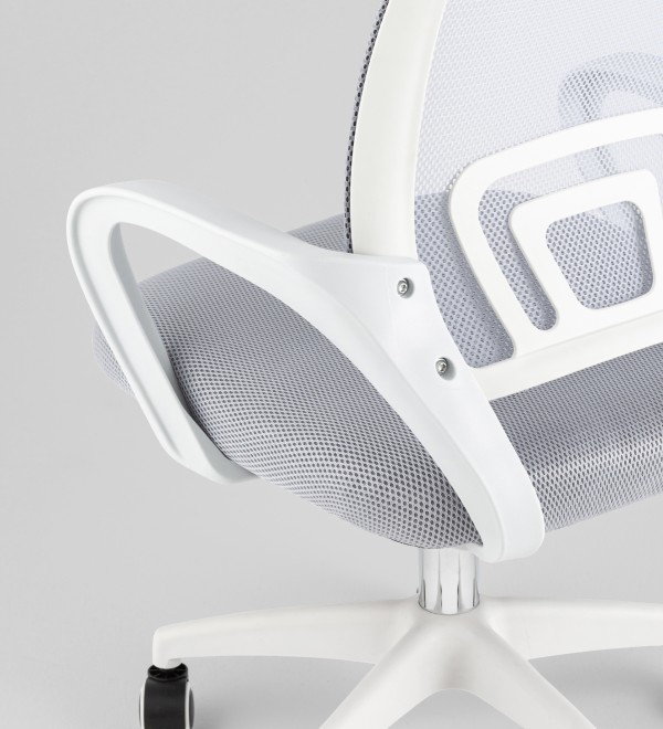 Кресло офисное TopChairs Simple SN серый пластик белый