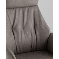 Кресло офисное TopChairs Neoma серый экокожа