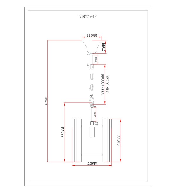 Светильник подвесной Moderli V10775-1P Monte