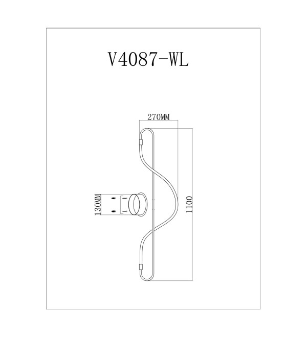 Настенный светодиодный светильник Moderli V4087-WL True