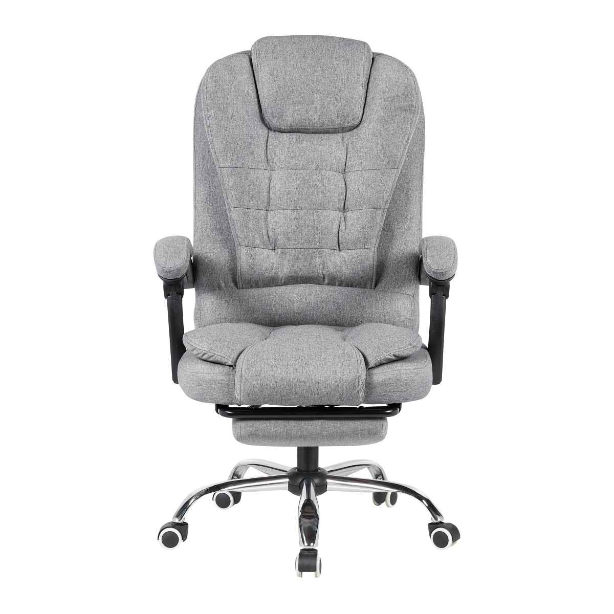 Кресло руководителя TopChairs President NEW серое в ткани