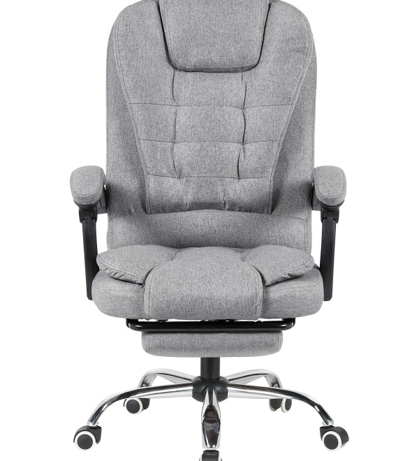 Кресло руководителя TopChairs President NEW серое в ткани