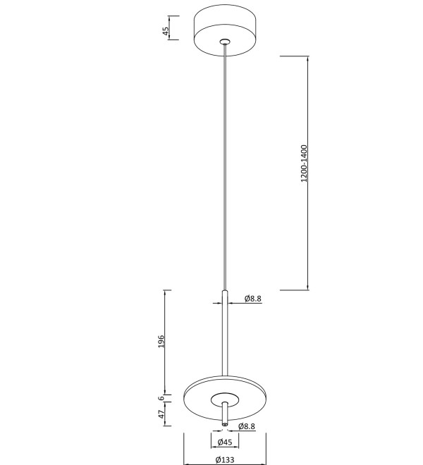 Светильник подвесной светодиодный Moderli V10880-PL Ella