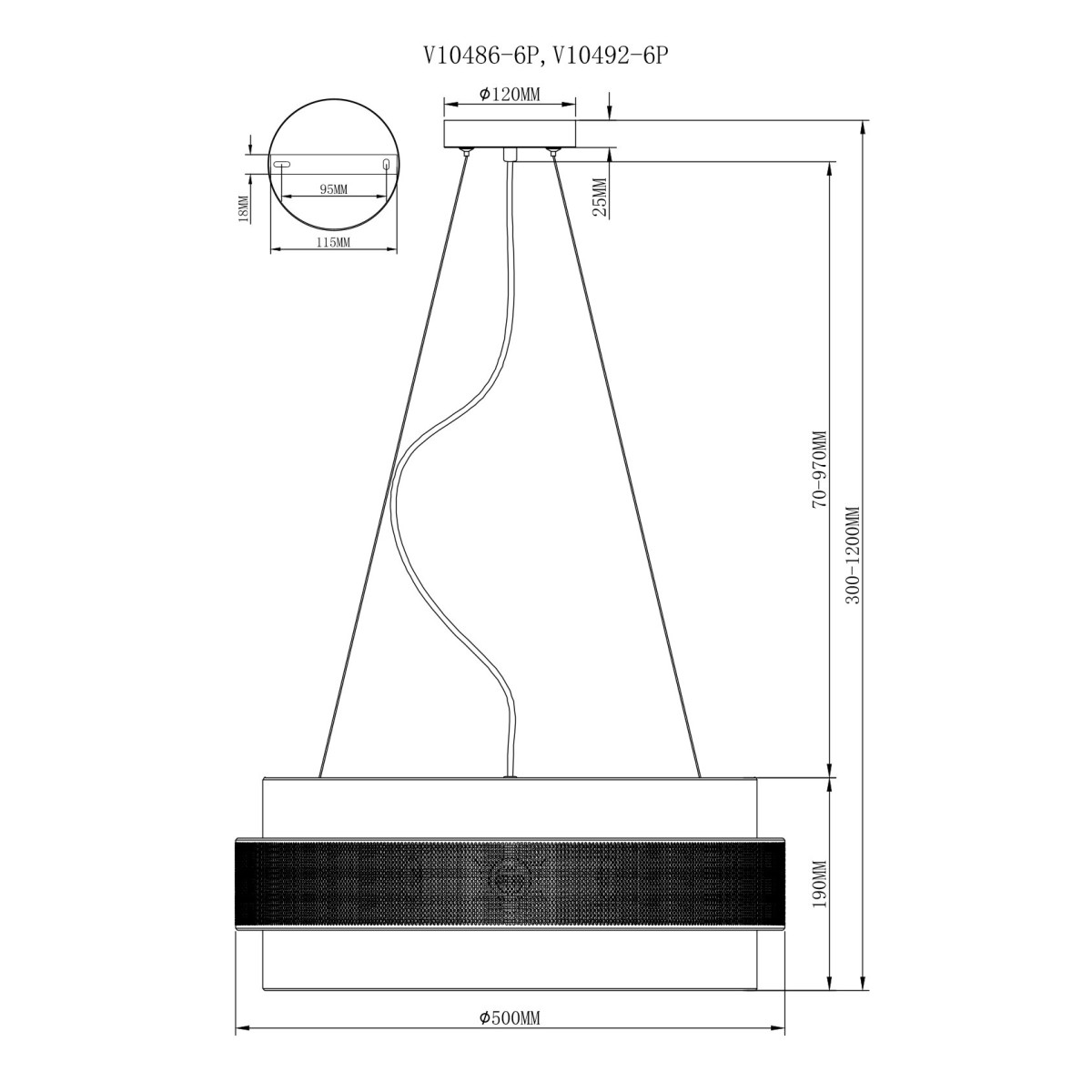 Люстра подвесная Moderli V10486-6P Gela