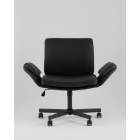 Кресло офисное TopChairs Foldo с откидными подлокотниками черное