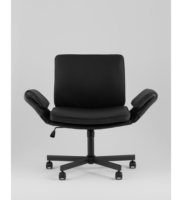 Кресло офисное TopChairs Foldo с откидными подлокотниками черное