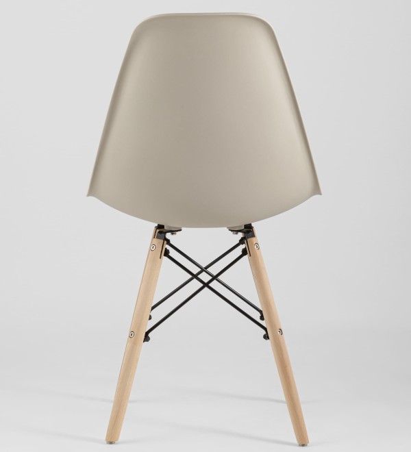 Стул Eames Style DSW бежевый x4 (разборный каркас)