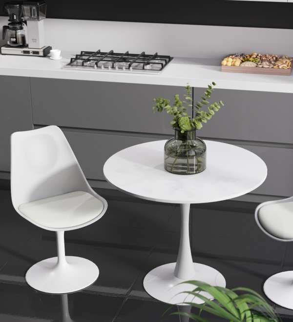 Стол Tulip D80 белый