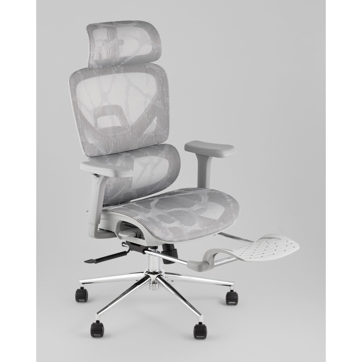 Кресло офисное TopChairs Vertus серая сетка