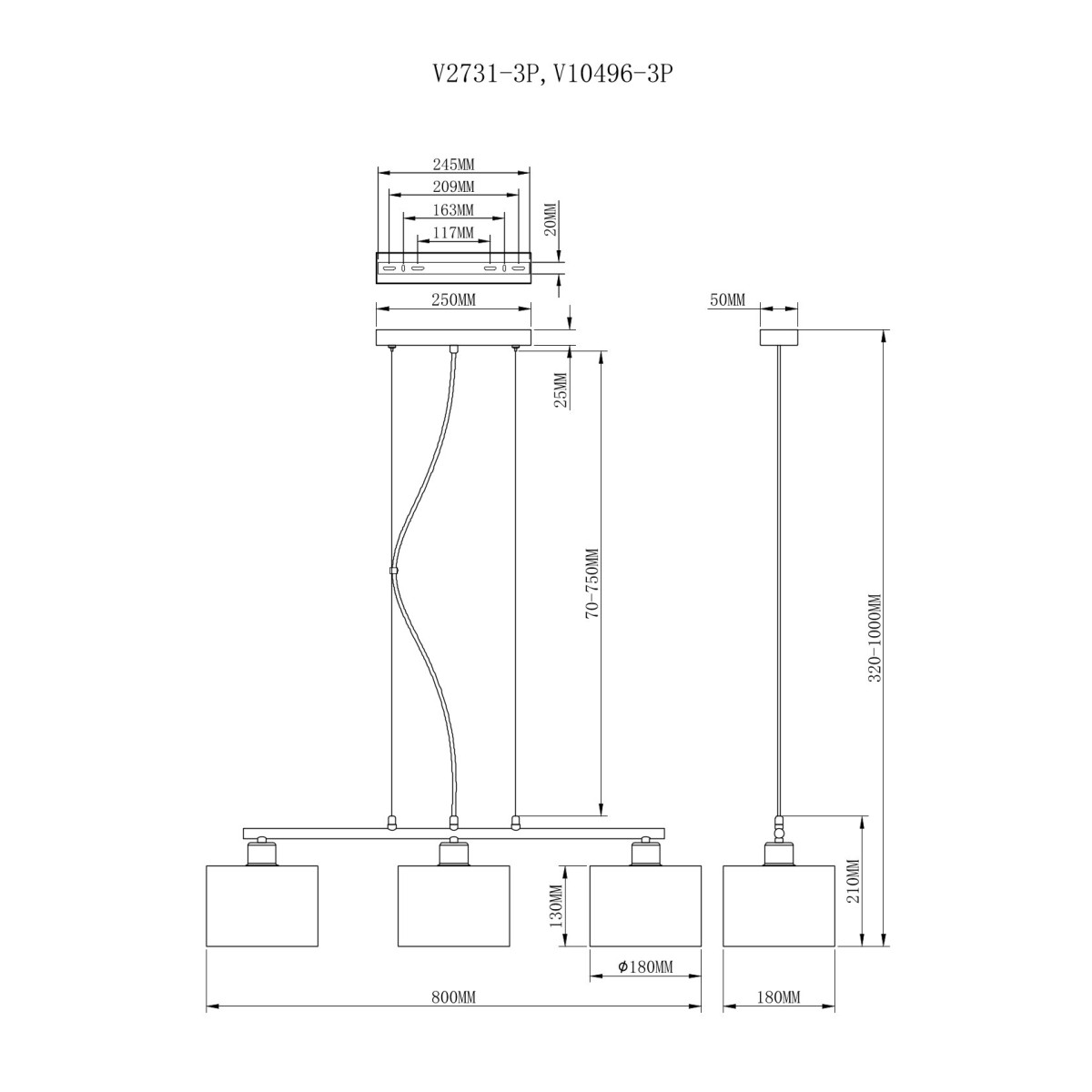 Люстра подвесная Moderli V10496-3P Room