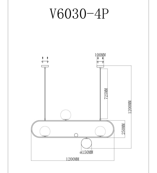Подвесной светильник Moderli V6030-4P Krona