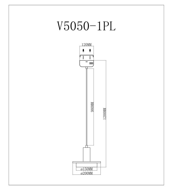 Светодиодный подвесной светильник Moderli V5050-1PL Solumn