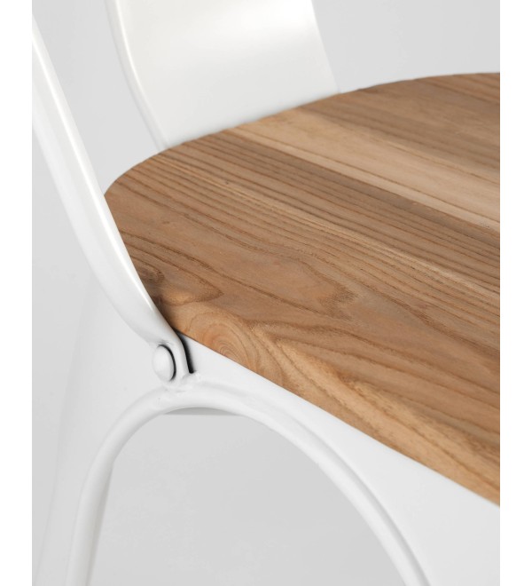 Стул TOLIX WOOD белый глянцевый
