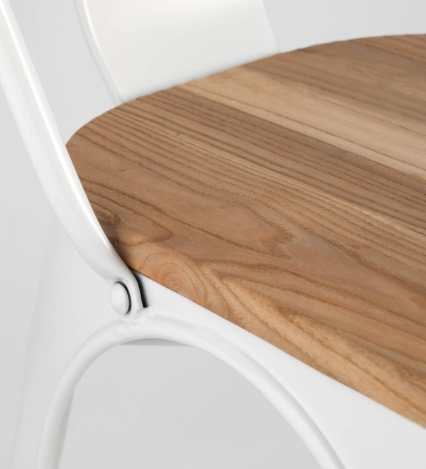 Стул TOLIX WOOD белый глянцевый