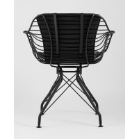 Кресло Thomas черное с черной подушкой