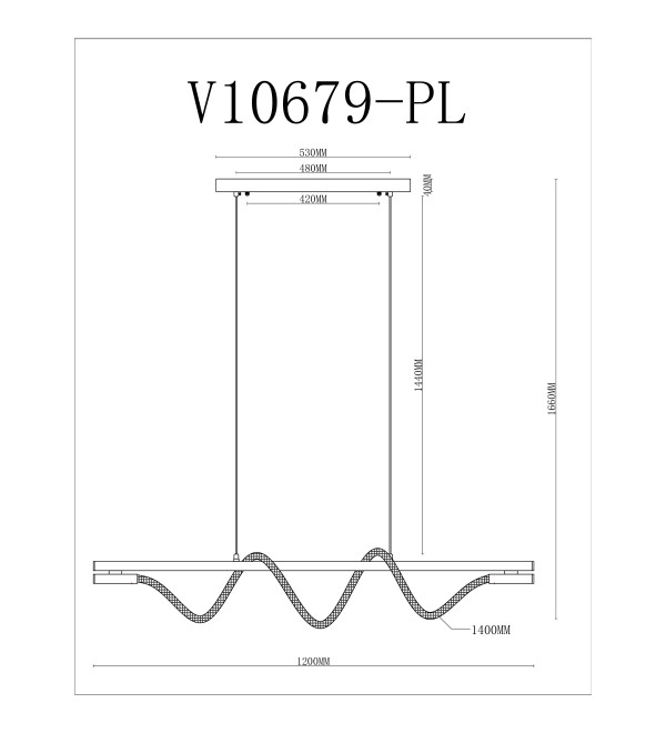 Светильник подвесной светодиодный Moderli V10679-PL True