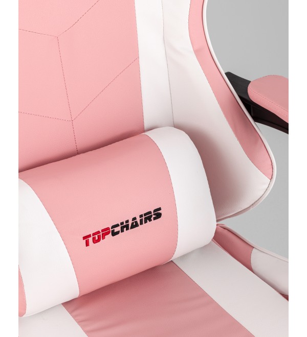 Кресло спортивное TopChairs MG-7035 розово-белый