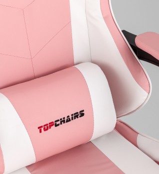 Кресло спортивное TopChairs MG-7035 розово-белый