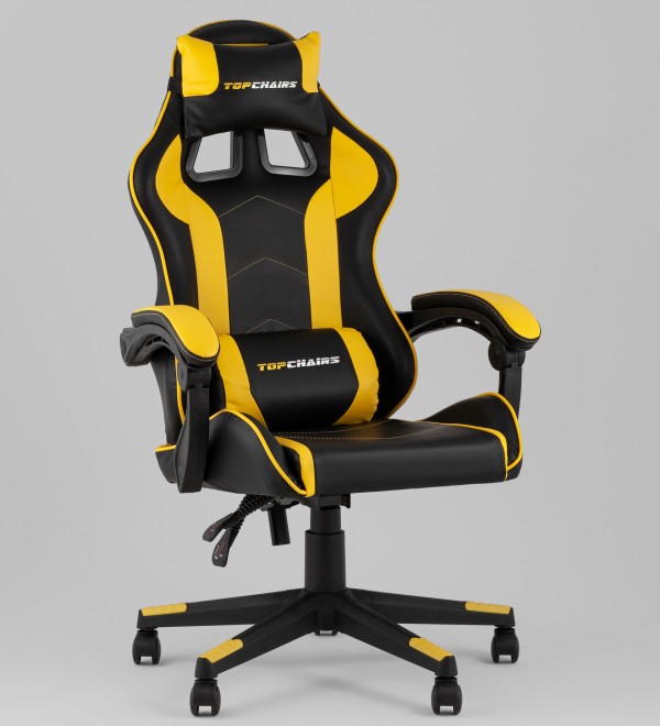 Кресло спортивное TopChairs Shadow черно-желтый