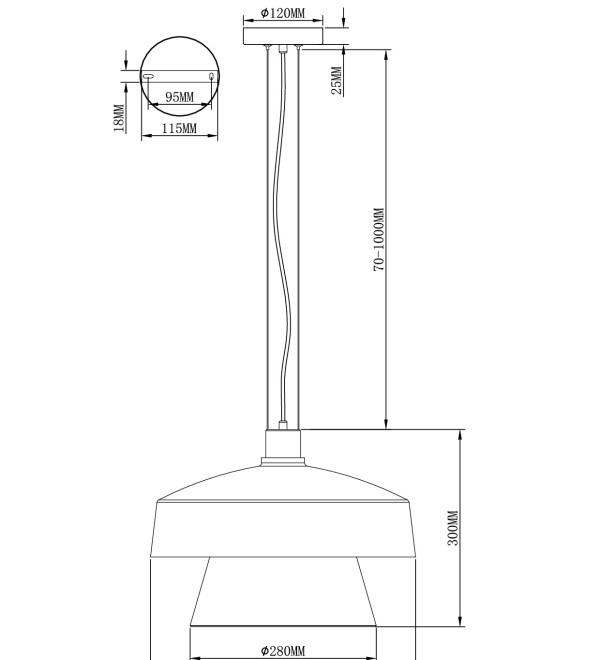 Светильник подвесной Moderli V11830-1P Takoma
