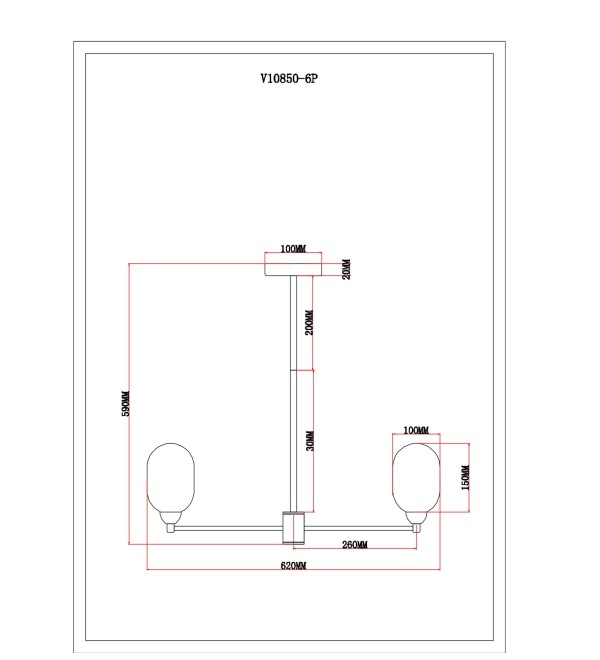 Люстра подвесная Moderli V10850-6P Gracy