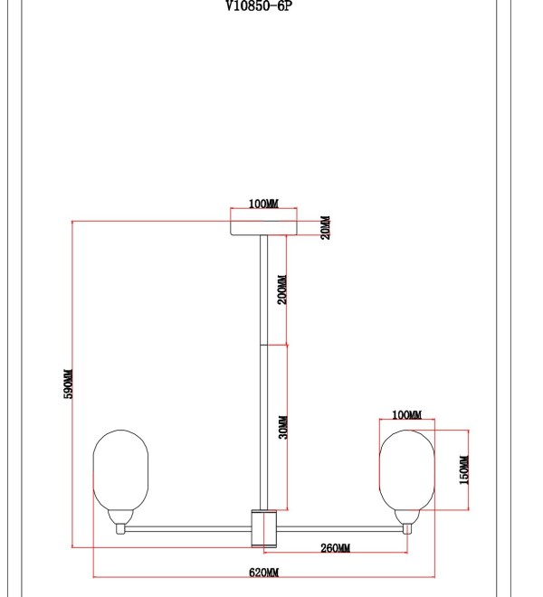 Люстра подвесная Moderli V10850-6P Gracy