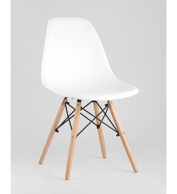 Стул Eames Style DSW белый (разборный каркас)