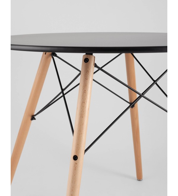 Стол круглый EAMES DSW NEW D=80 черный