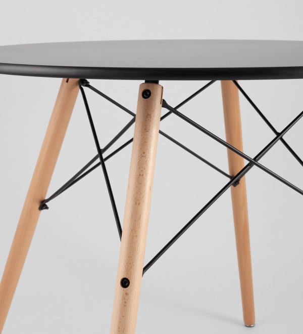 Стол круглый EAMES DSW NEW D=80 черный