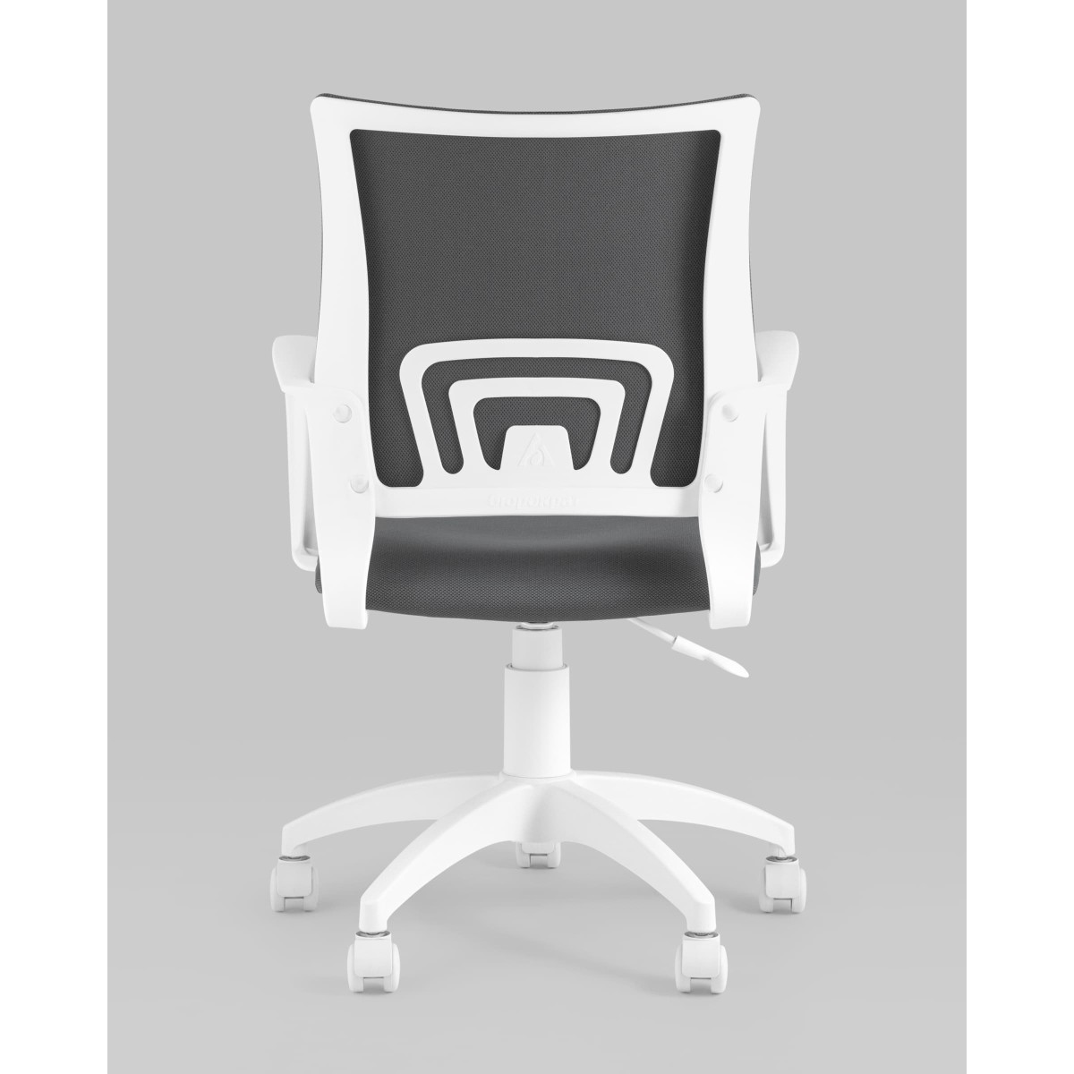 Кресло офисное Topchairs ST-BASIC-W серая ткань крестовина белый пластик