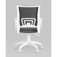 Кресло офисное Topchairs ST-BASIC-W серая ткань крестовина белый пластик