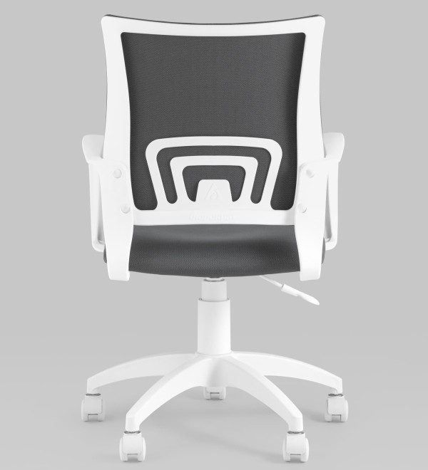 Кресло офисное Topchairs ST-BASIC-W серая ткань крестовина белый пластик
