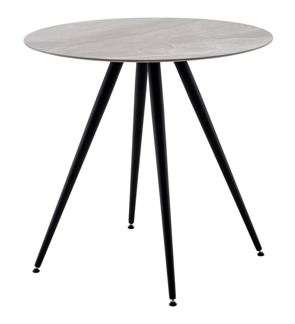 Стол Ники круглый столешница керамика Italian light grey 800