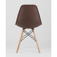 Стул Eames Style DSW коричневый x4 (разборный каркас)