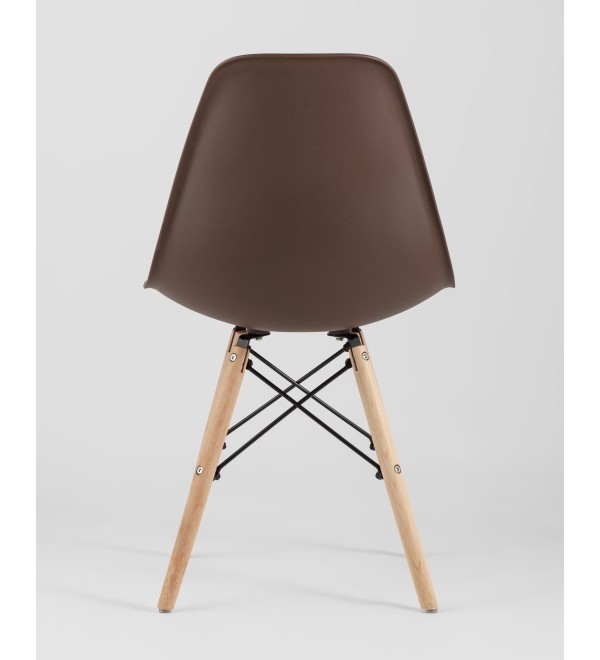 Стул Eames Style DSW коричневый x4 (разборный каркас)