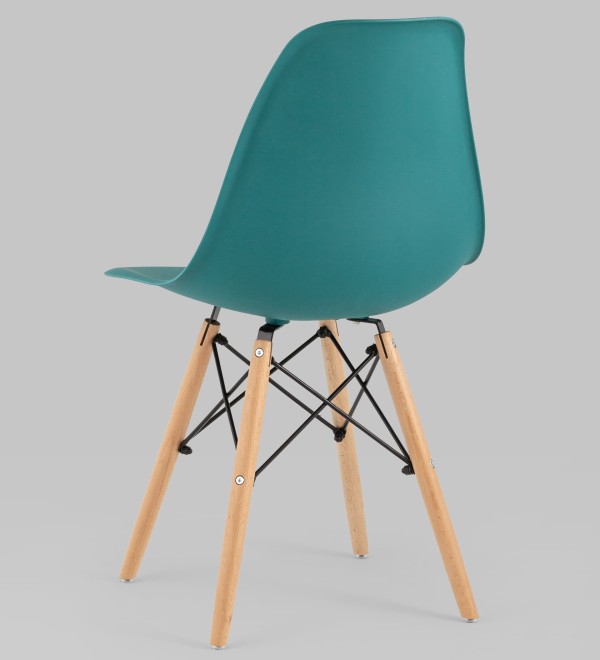 Стул Eames Style DSW темно-бирюзовый x4 (разборный каркас)