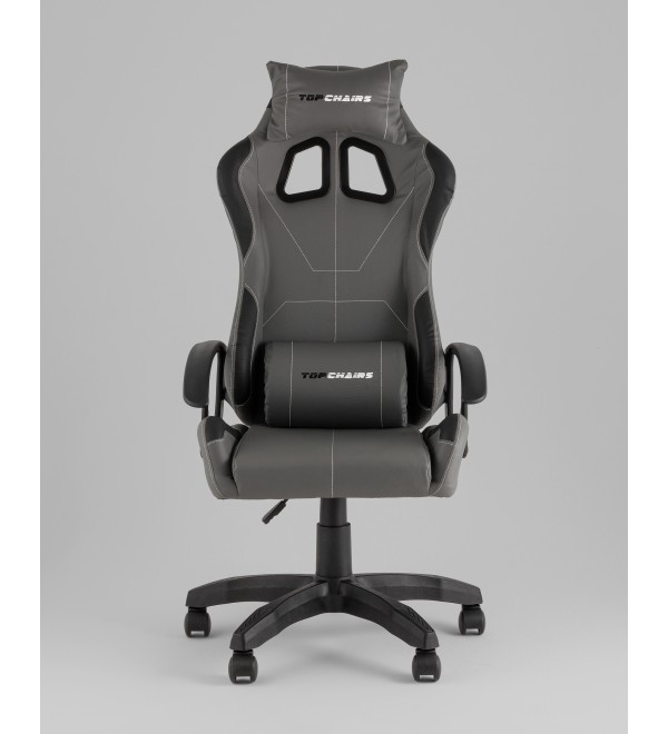 Кресло спортивное TopChairs Wyvern серо-черный