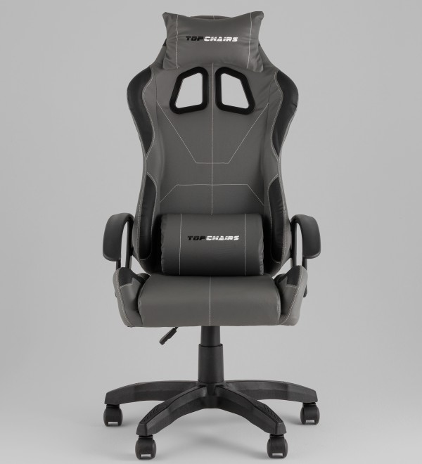 Кресло спортивное TopChairs Wyvern серо-черный