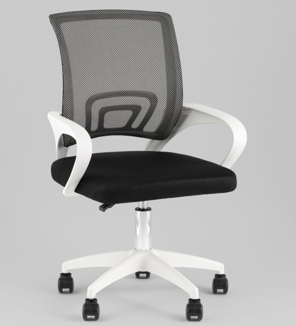 Кресло офисное TopChairs Simple SN черный пластик белый