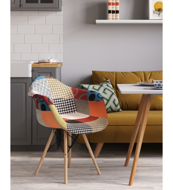 Кресло Eames DSW пэчворк