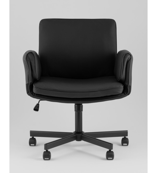 Кресло офисное TopChairs Foldo с откидными подлокотниками черное