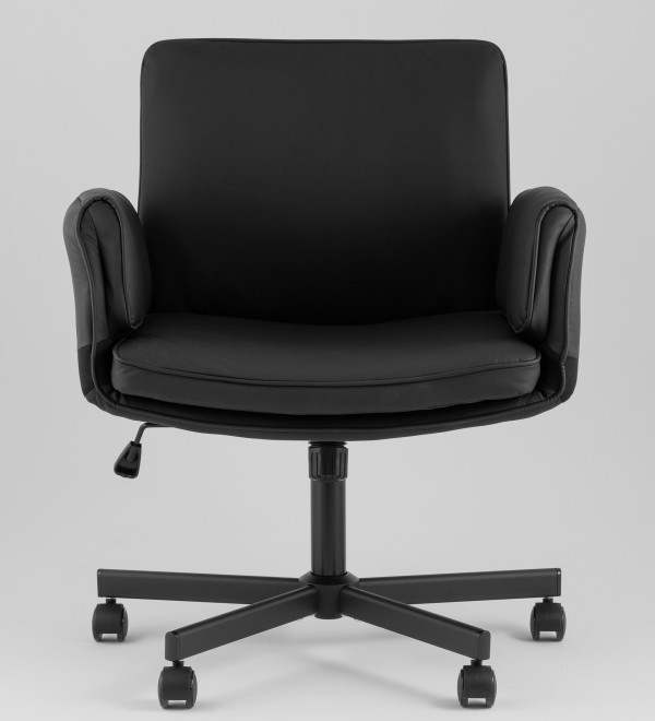 Кресло офисное TopChairs Foldo с откидными подлокотниками черное