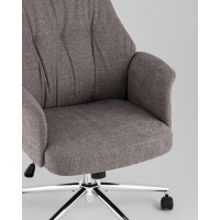 Кресло офисное TopChairs Neoma темно-серый ткань