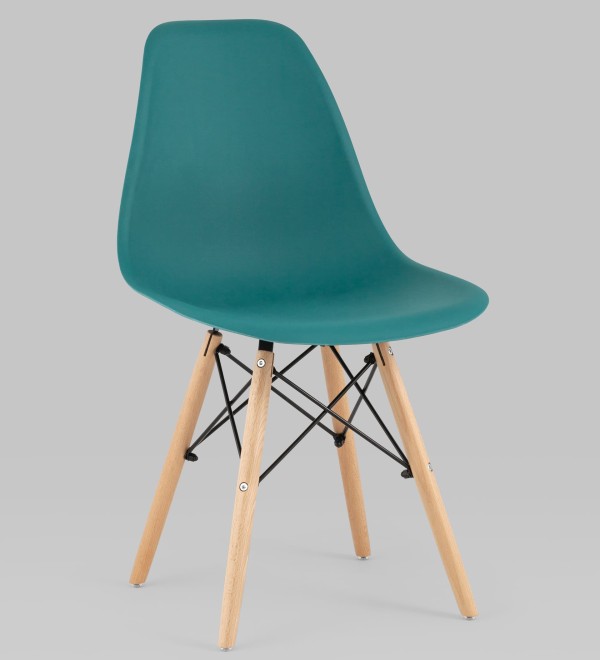 Стул Eames Style DSW темно-бирюзовый x4 (разборный каркас)