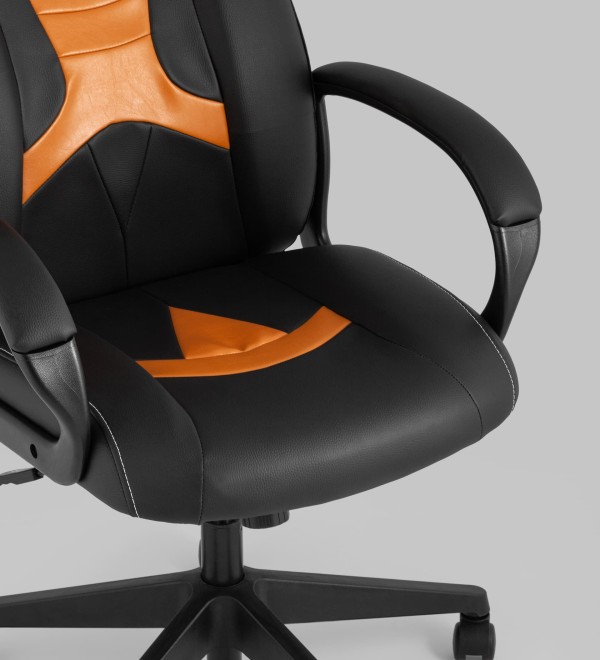 Кресло игровое TopChairs ST-CYBER 8 черный/оранжевый