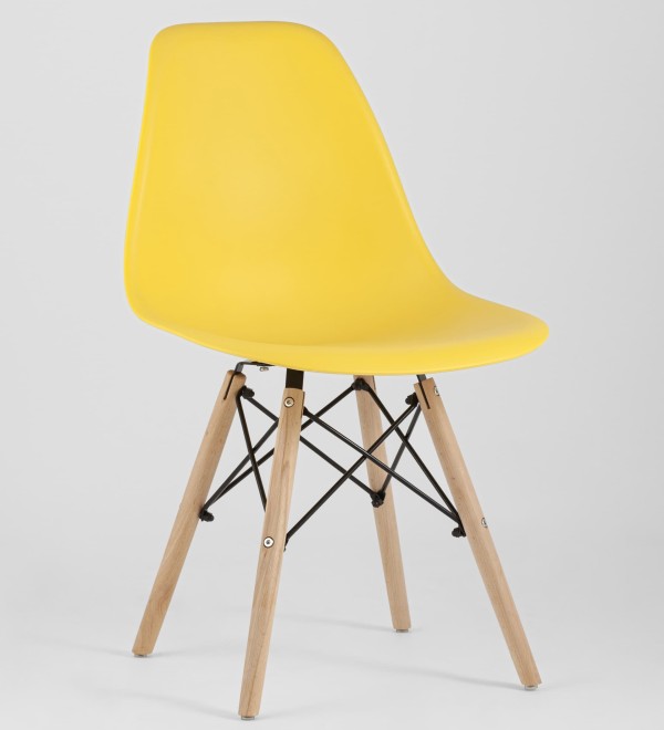 Стул Eames Style DSW желтый x4 (разборный каркас)