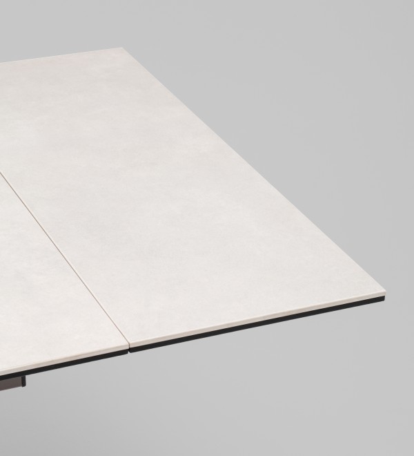 Стол Керас 120-180/80/75, столешница керамика Carmen light grey