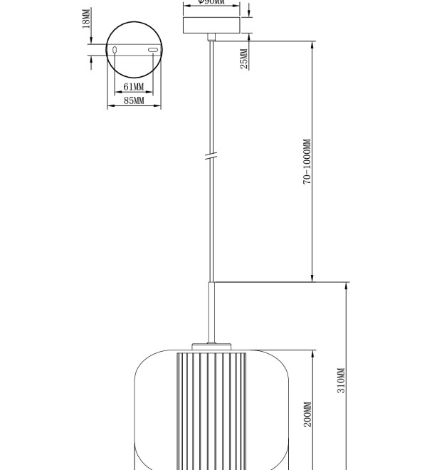 Светильник подвесной Moderli V11817-1P Ember